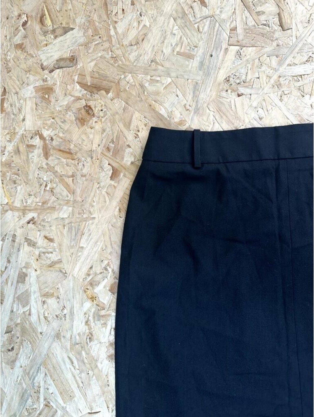 Zara Womens Black Pencil Skirt Size L High Waist Front Slit Midi Length - Picture 6 of 15